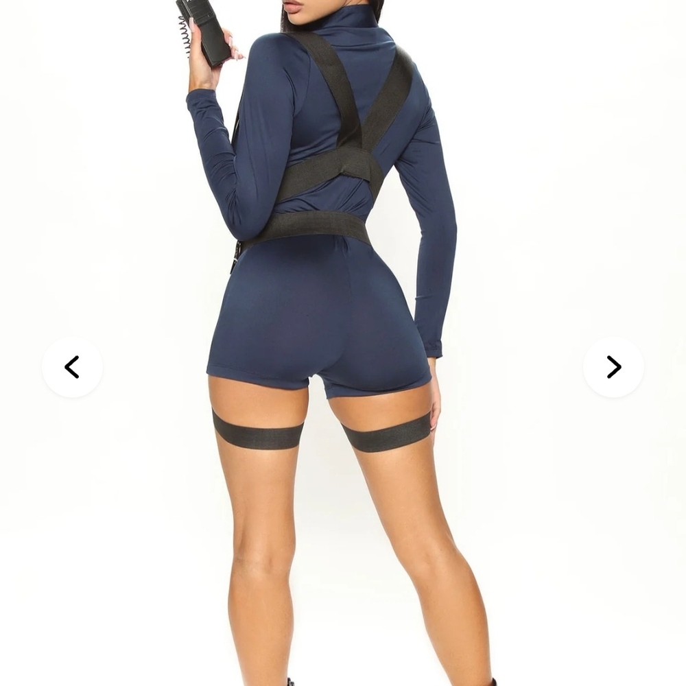 Sultry Police 6 Piece Costume Set - Blue/combo